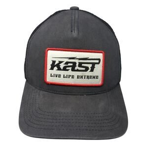 Kast Live Life Extreme Snapback Trucker Hat Gray One Size Adjustable Embroidered
